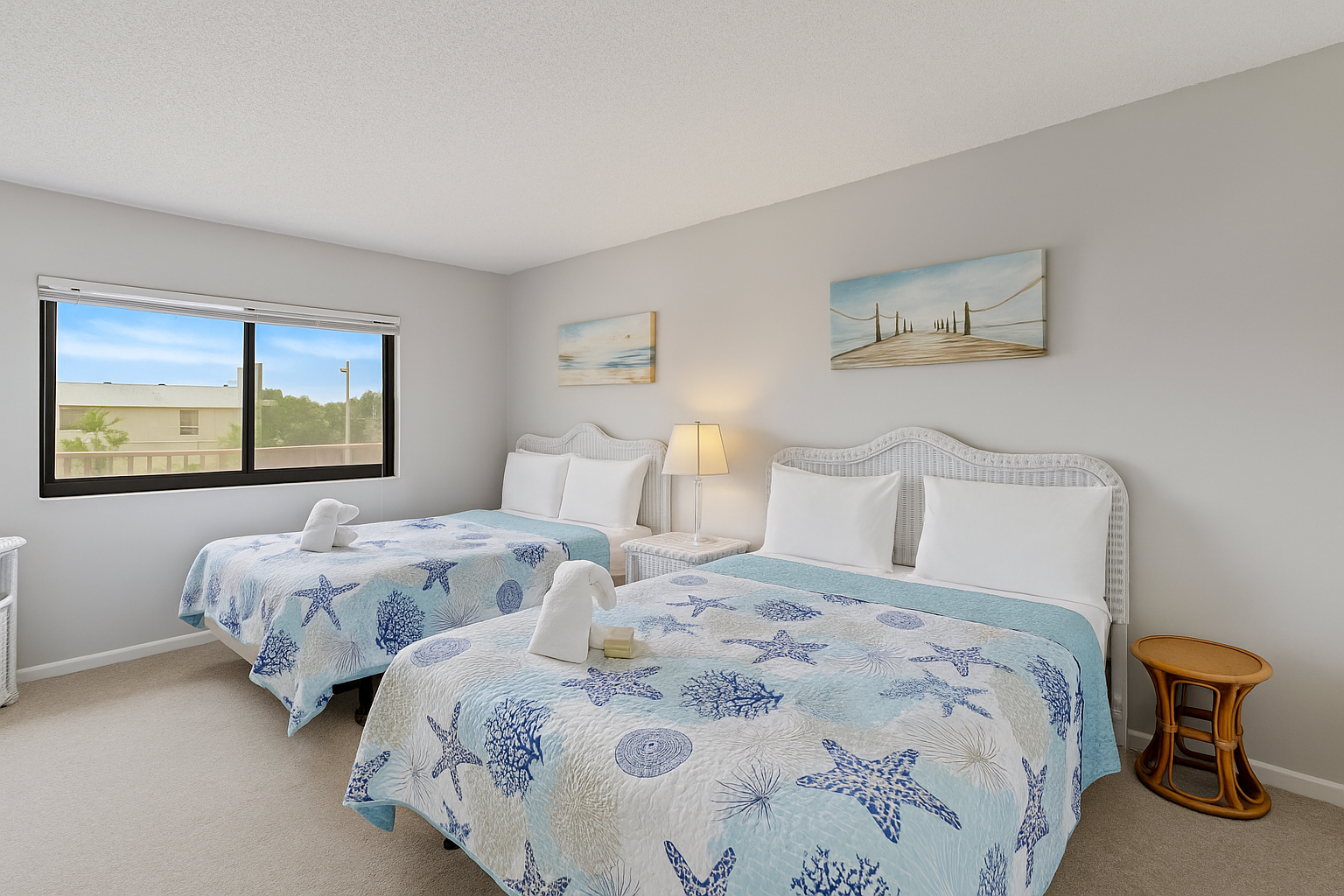 2nd bedroom has view of Intracoastal across street