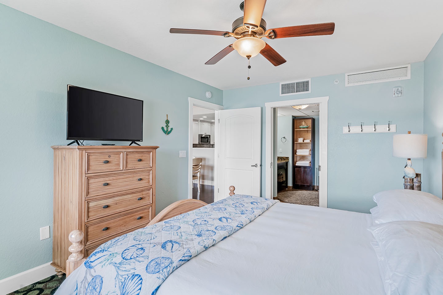 Master bedroom has smart TV and ensuite bathroom