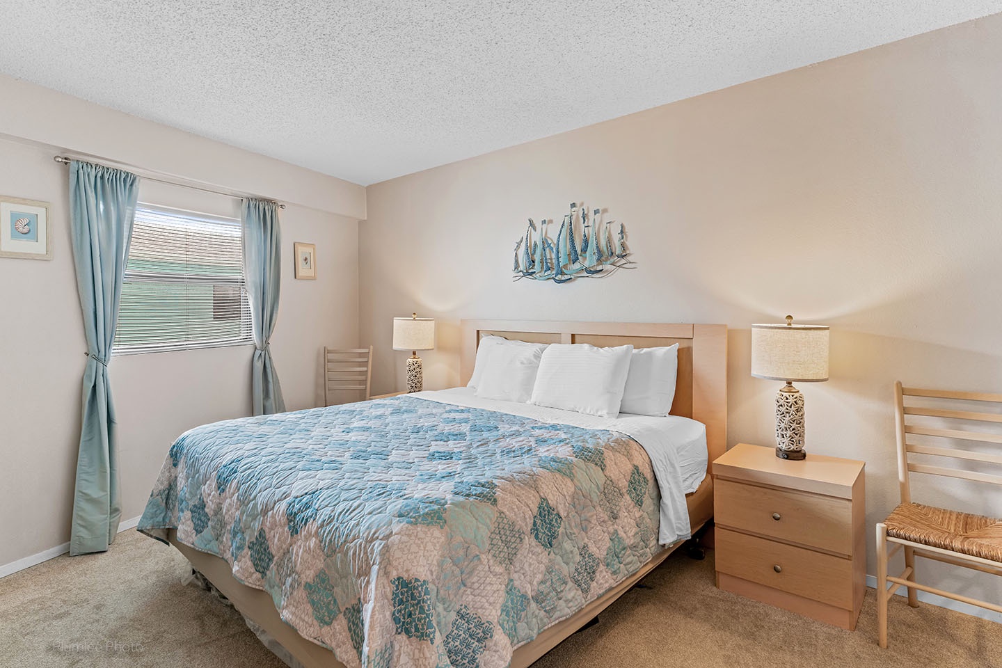 King bed in bedroom
