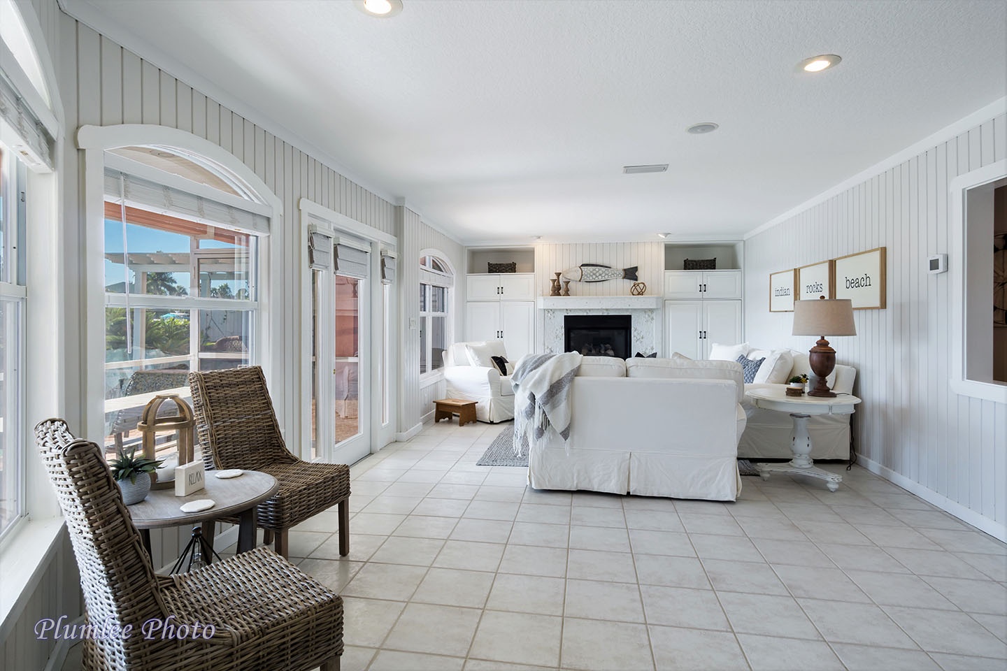 A view of wide open space in the second living room.