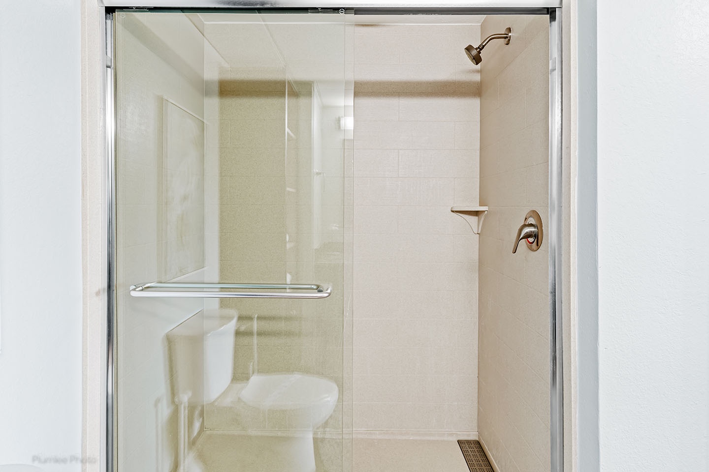 Master bathroom has step-in shower