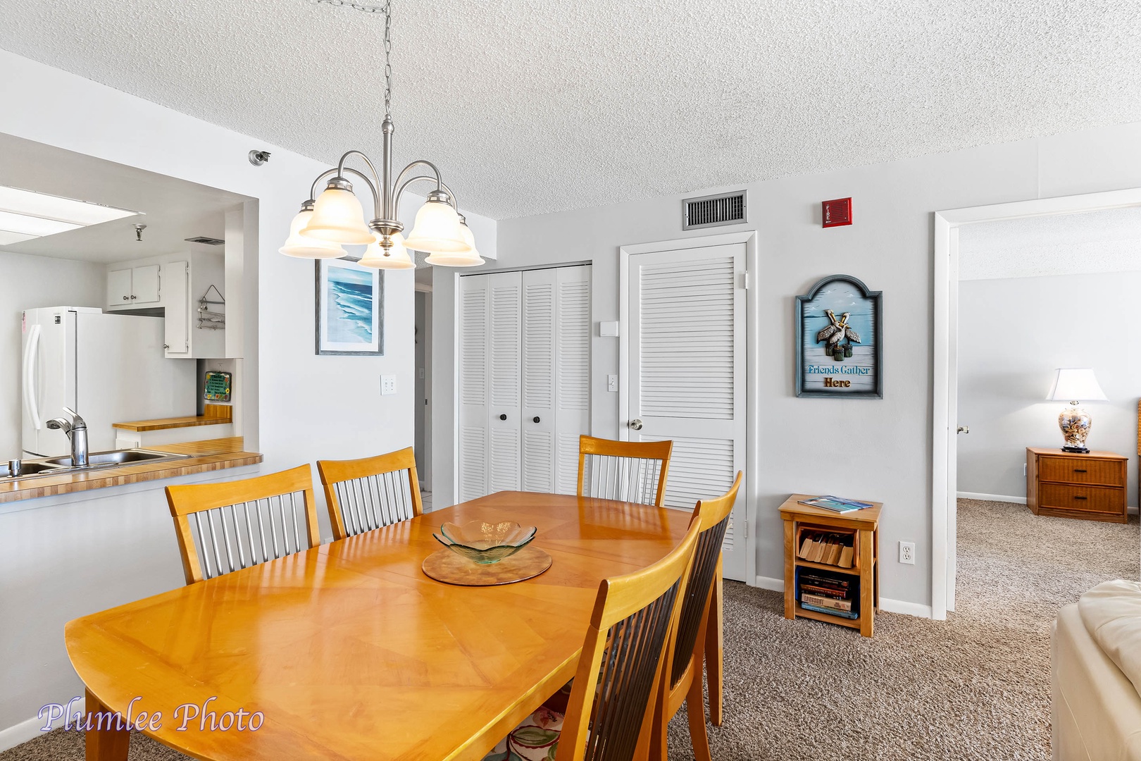 Dining area open to the kitchen with pass through