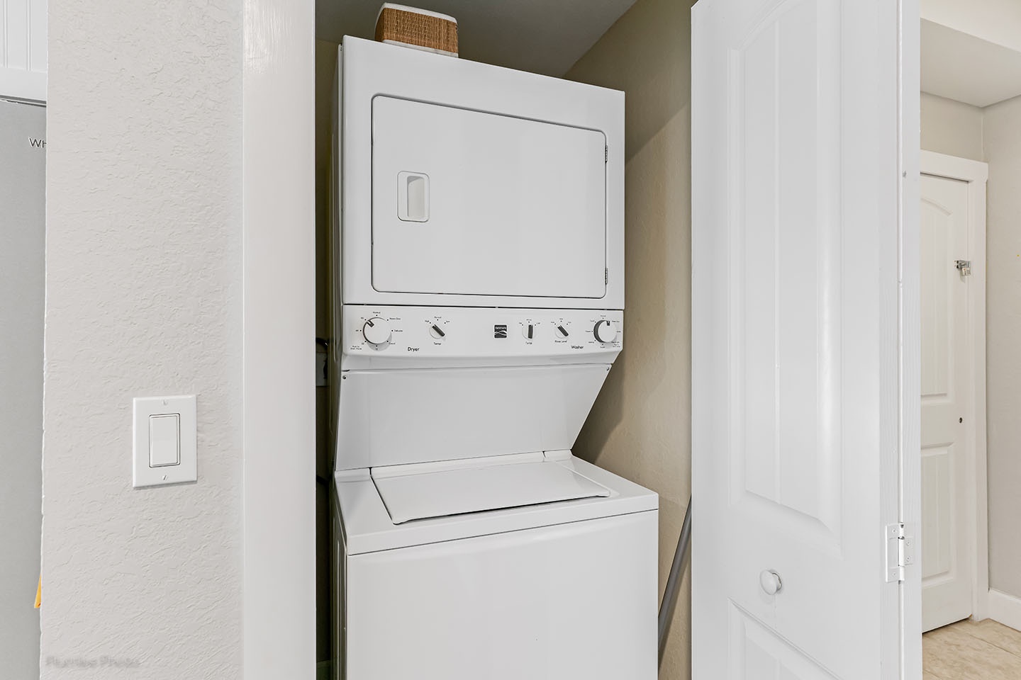Laundry machine right inside condo