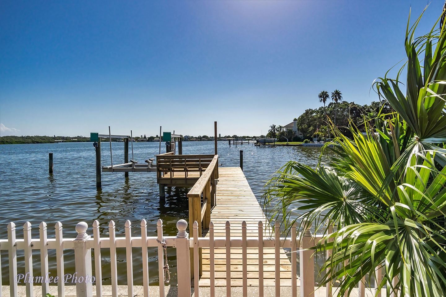 Ohana House has a boat dock with a lift.