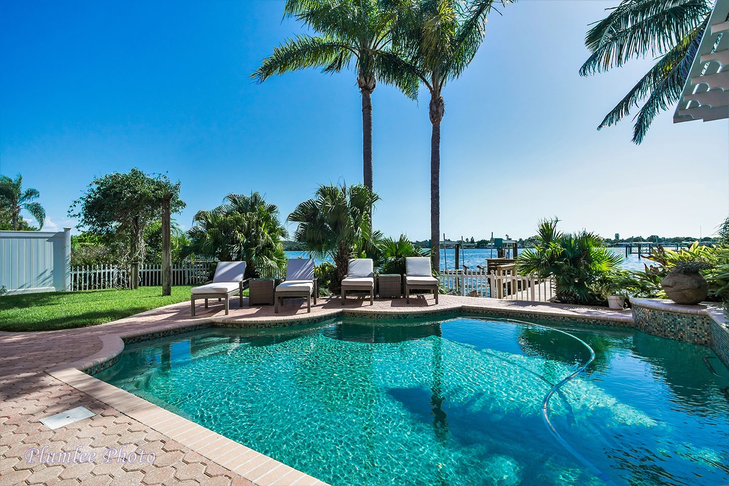 Ohana House has a heated pool and is located on the Intracoastal Waterway.