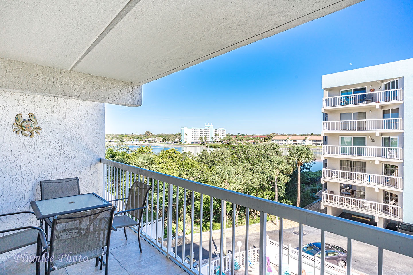 Private balcony with view of the Intracoastal Waterway.