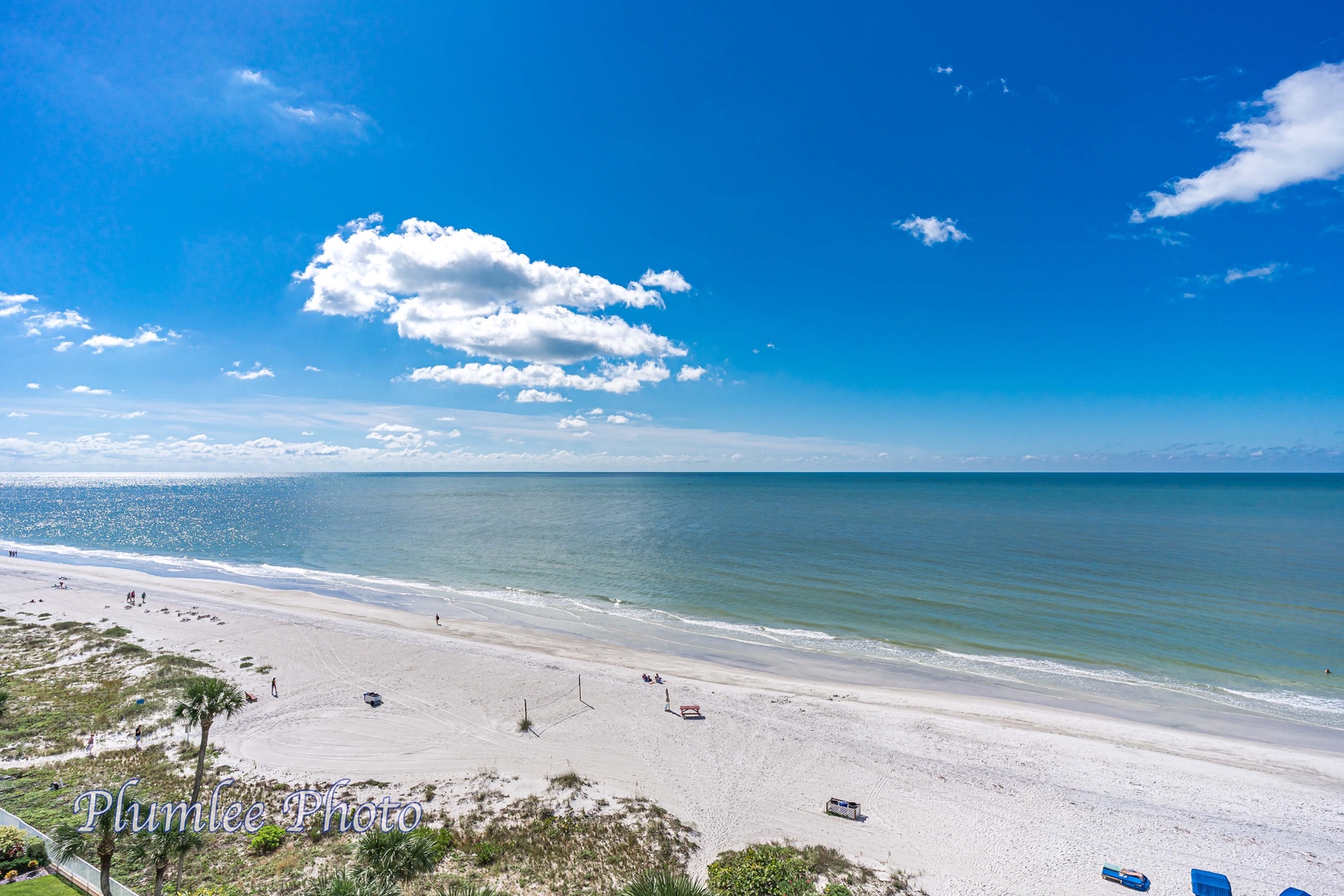 Looking slightly southward down beach