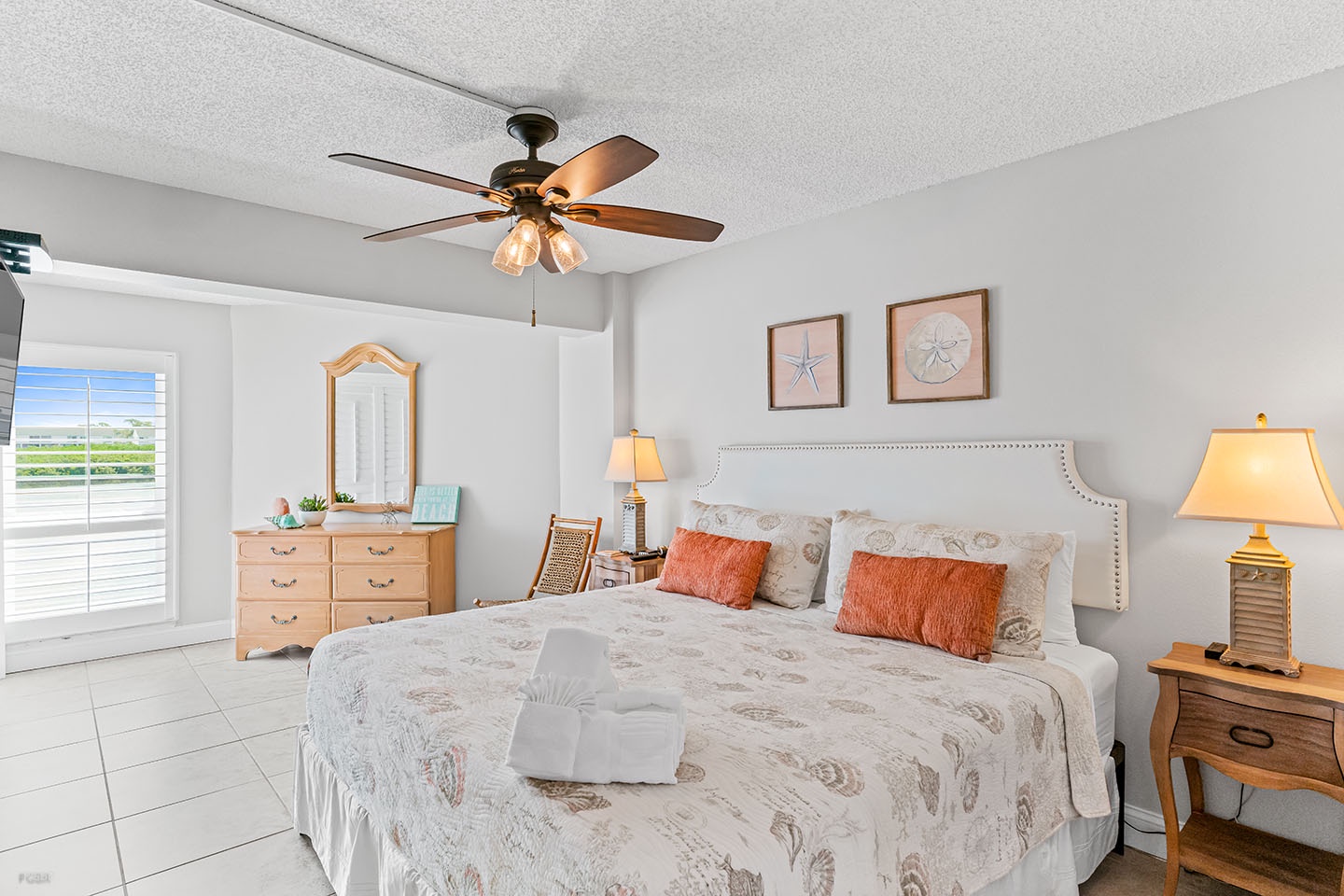 Master Bedroom with king size bed.