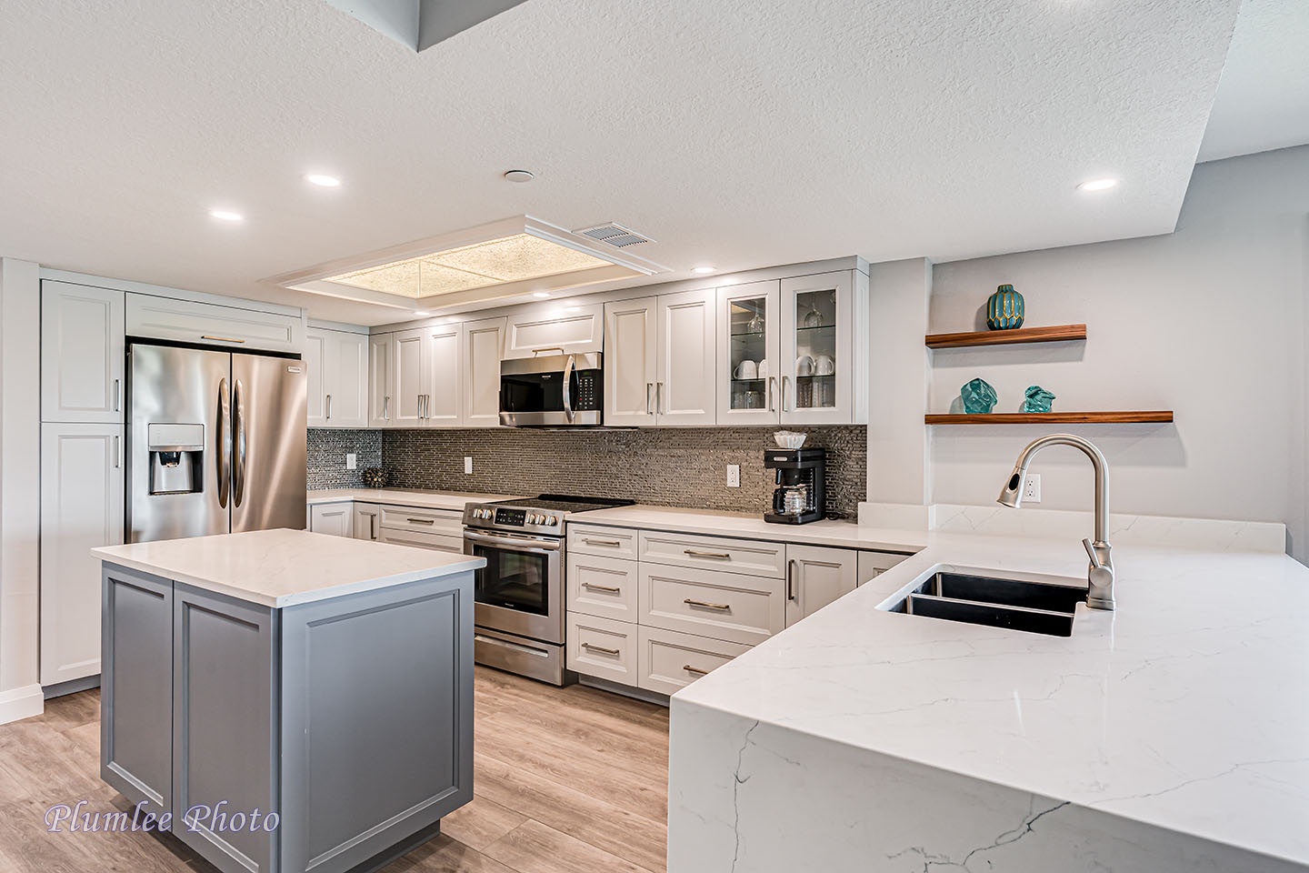 Solid floors throughout the condo.