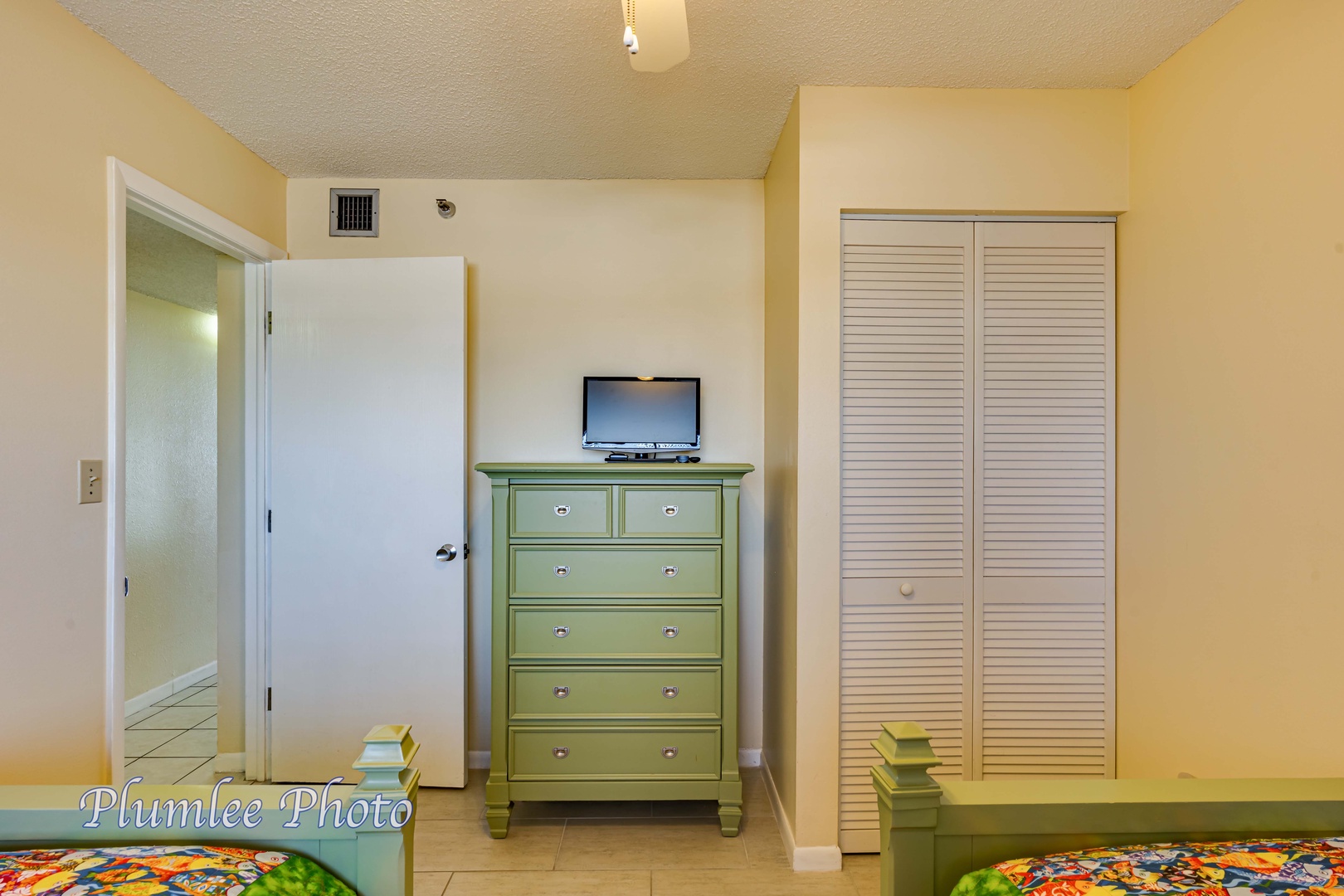 Third bedroom has smart TV and ceilingfan
