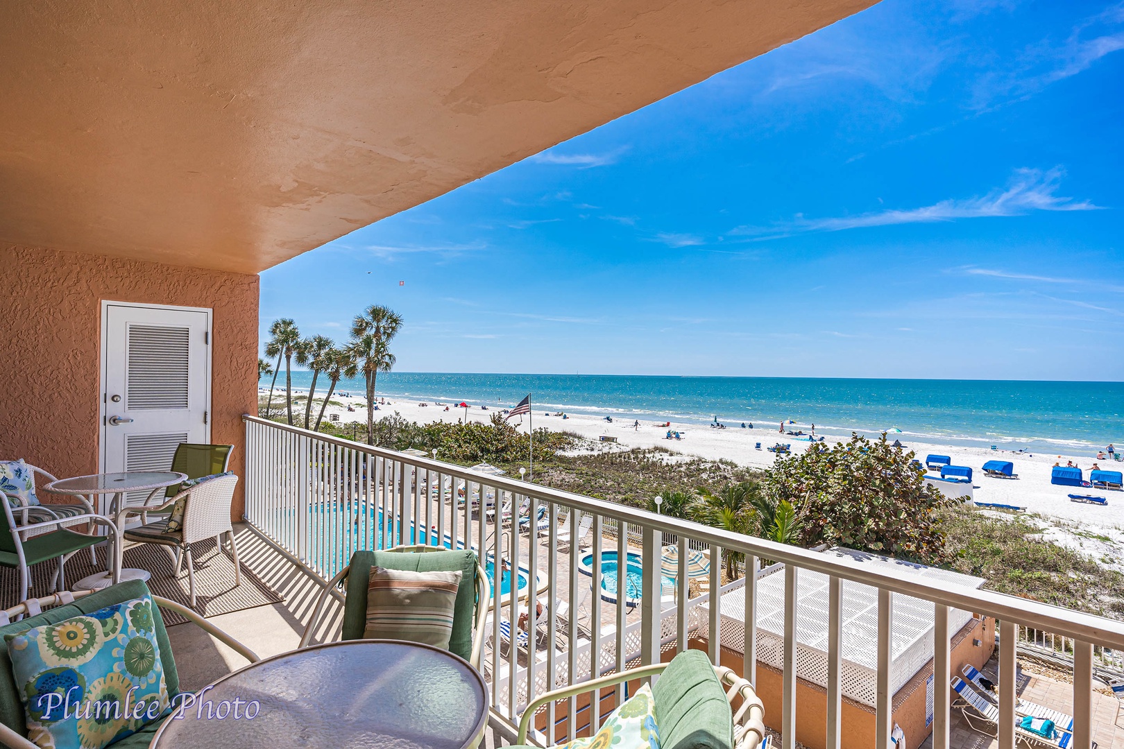 Private balcony on the Gulf of Mexico