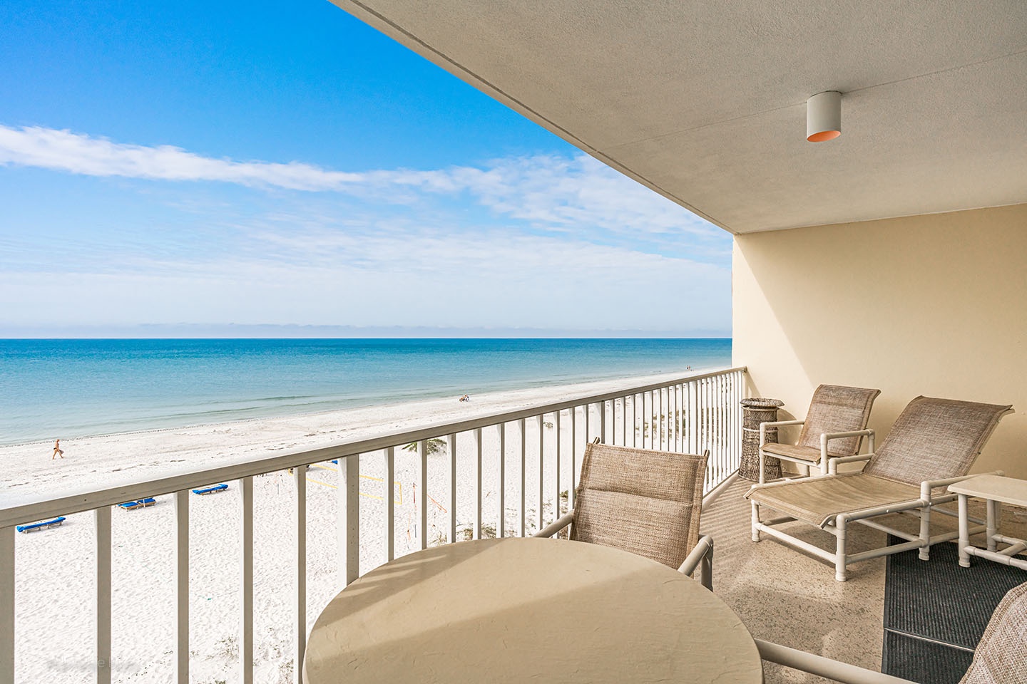 Private balcony on the beach