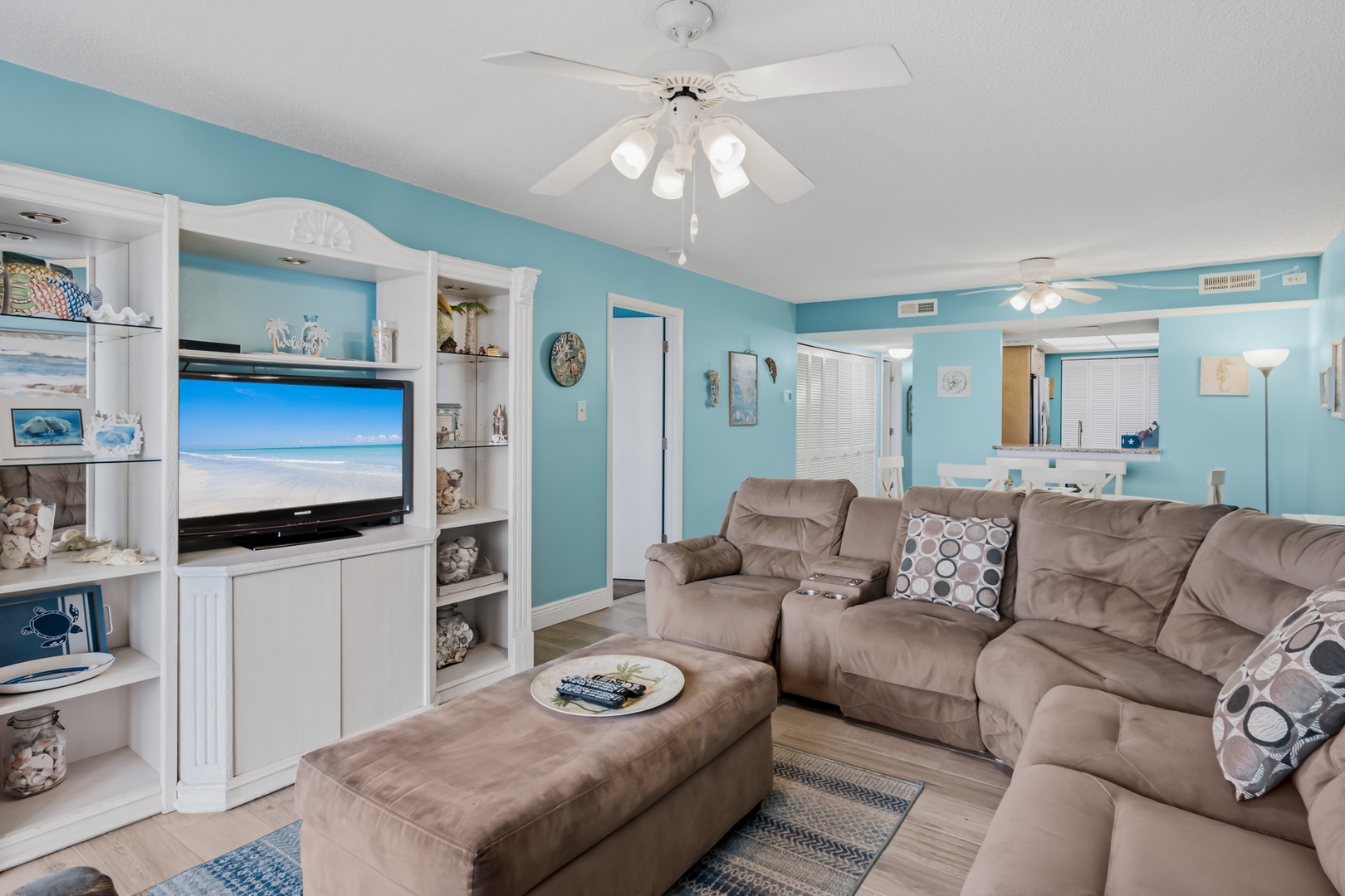 Comfy large sectional to relax.