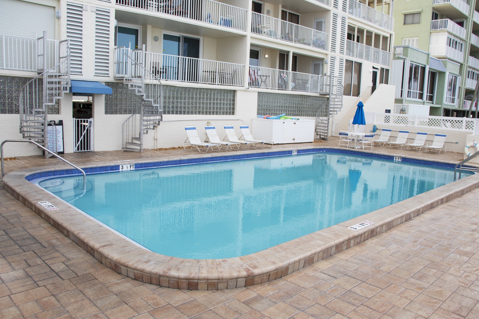 Heated pool with large deck