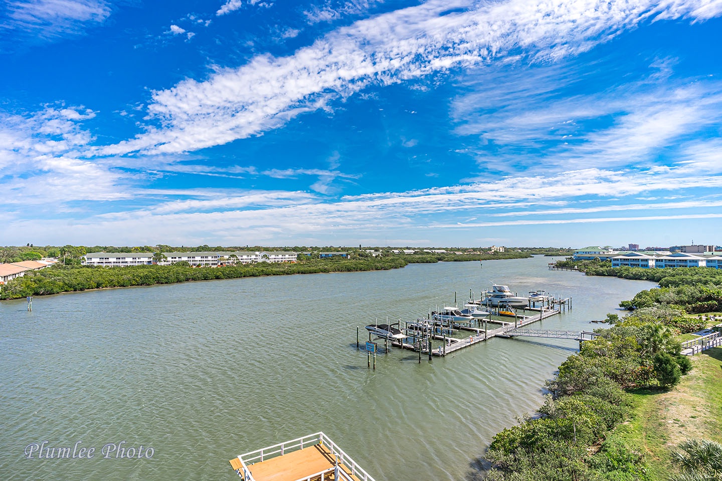 The view looking Southward down Intracoastal Waterway.