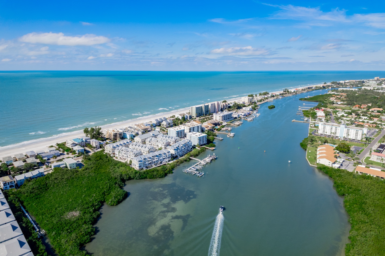 Intracoastal is perfect for boat, dolphins, and manatee watching