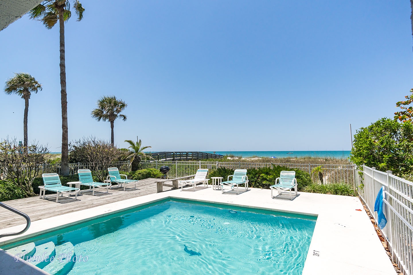 Beachside heated pool.