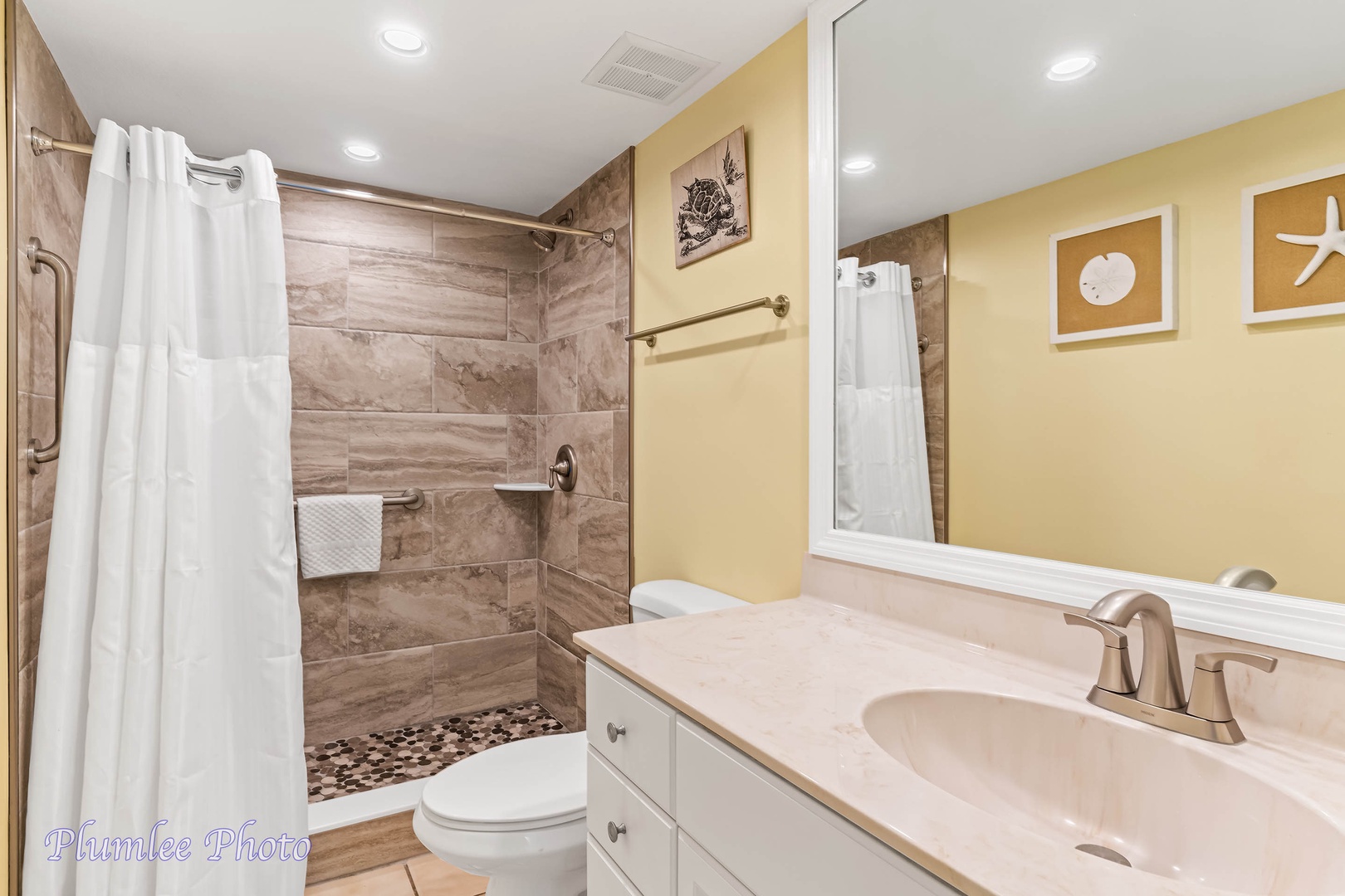 Master bathroom with step-in shower