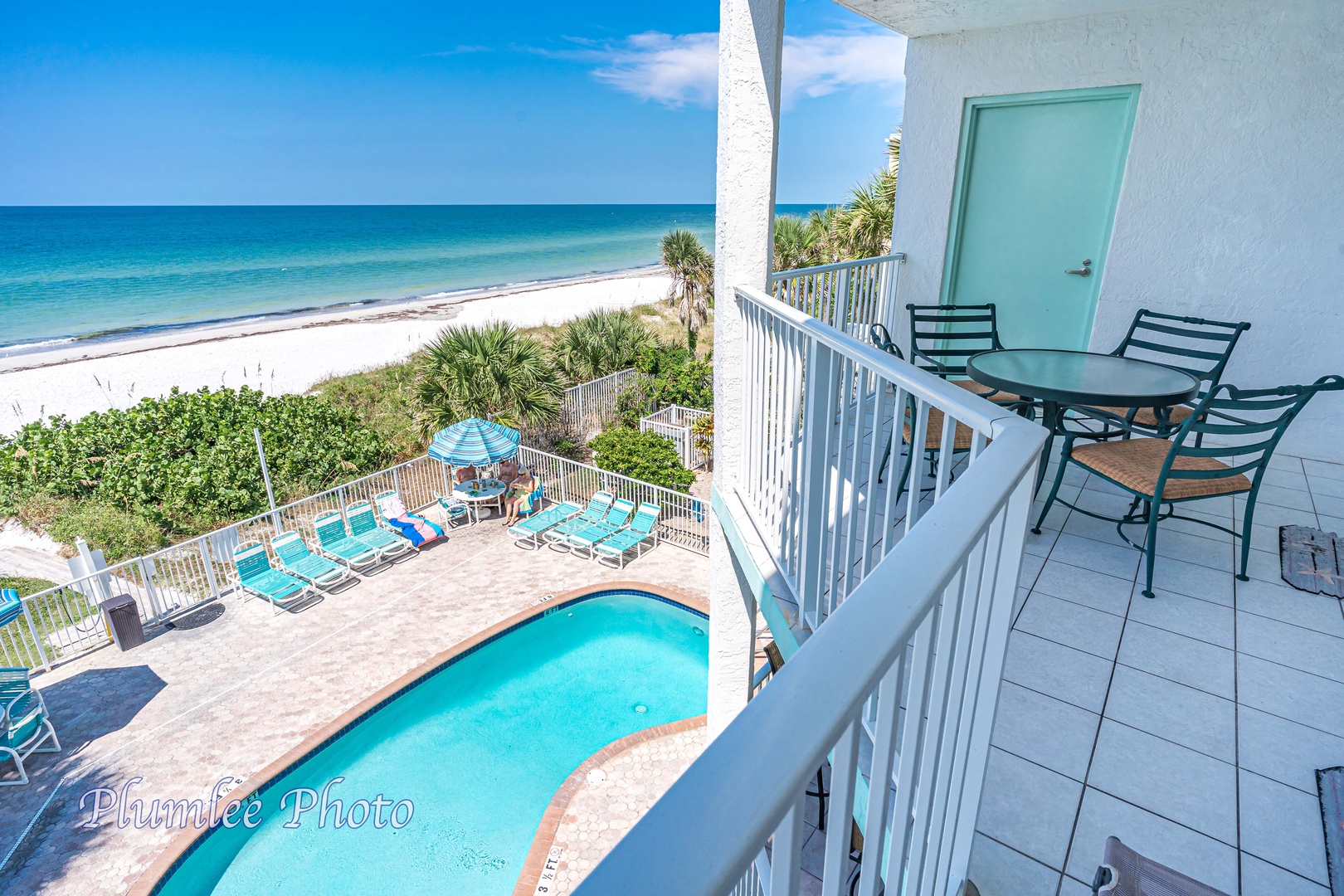 Beach side heated pool