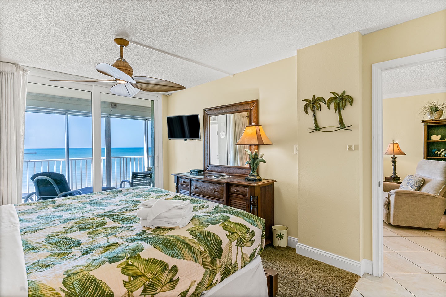 Master bedroom with TV