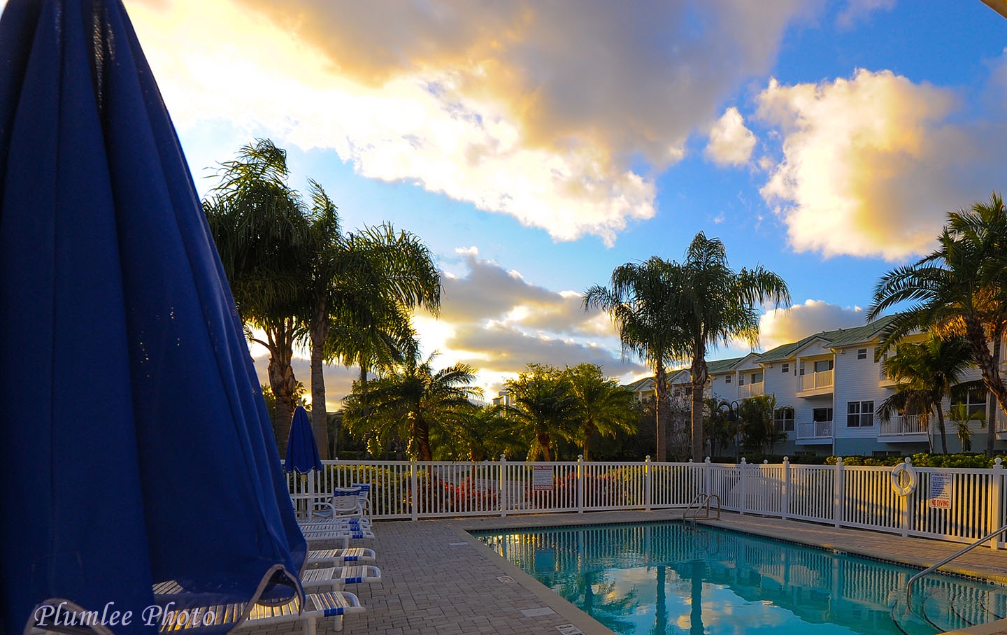 Community Pool at Sunset