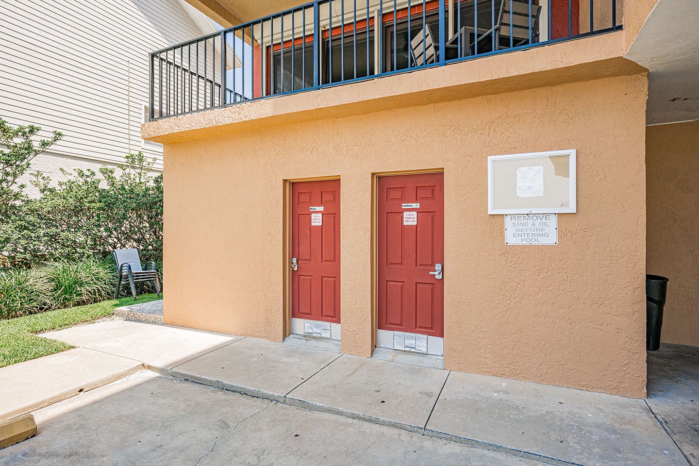 Pool area bathrooms