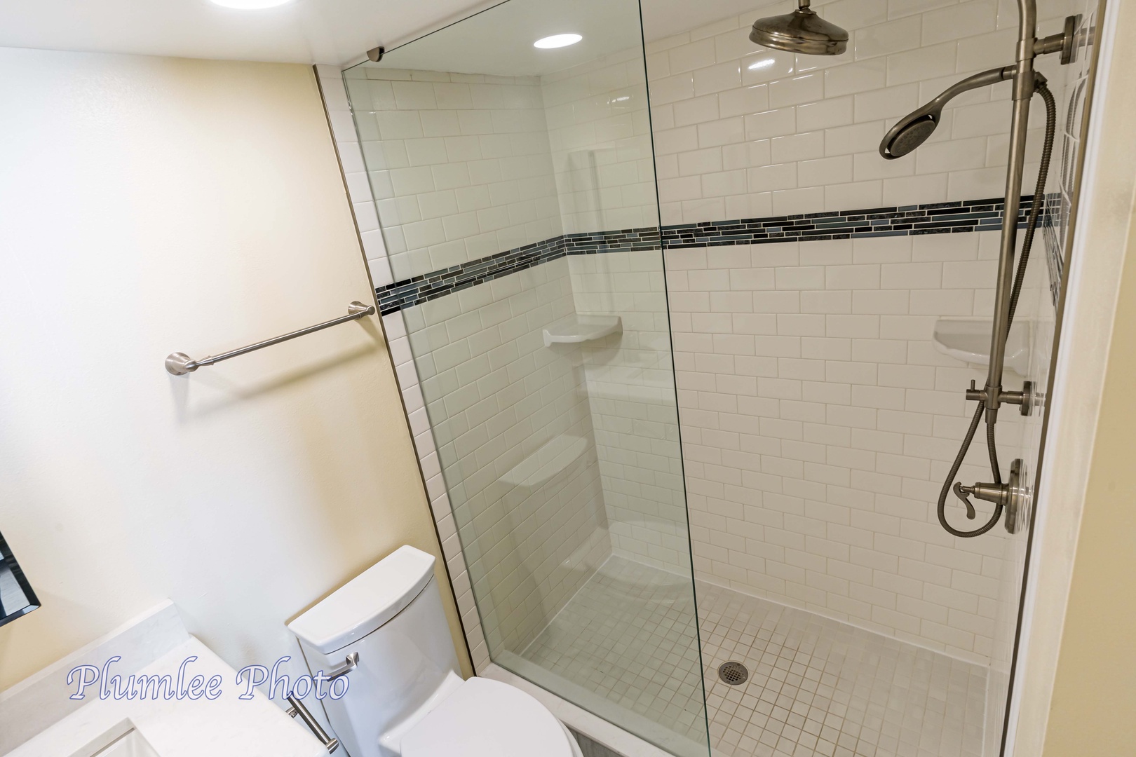 Master bathroom with step-in shower