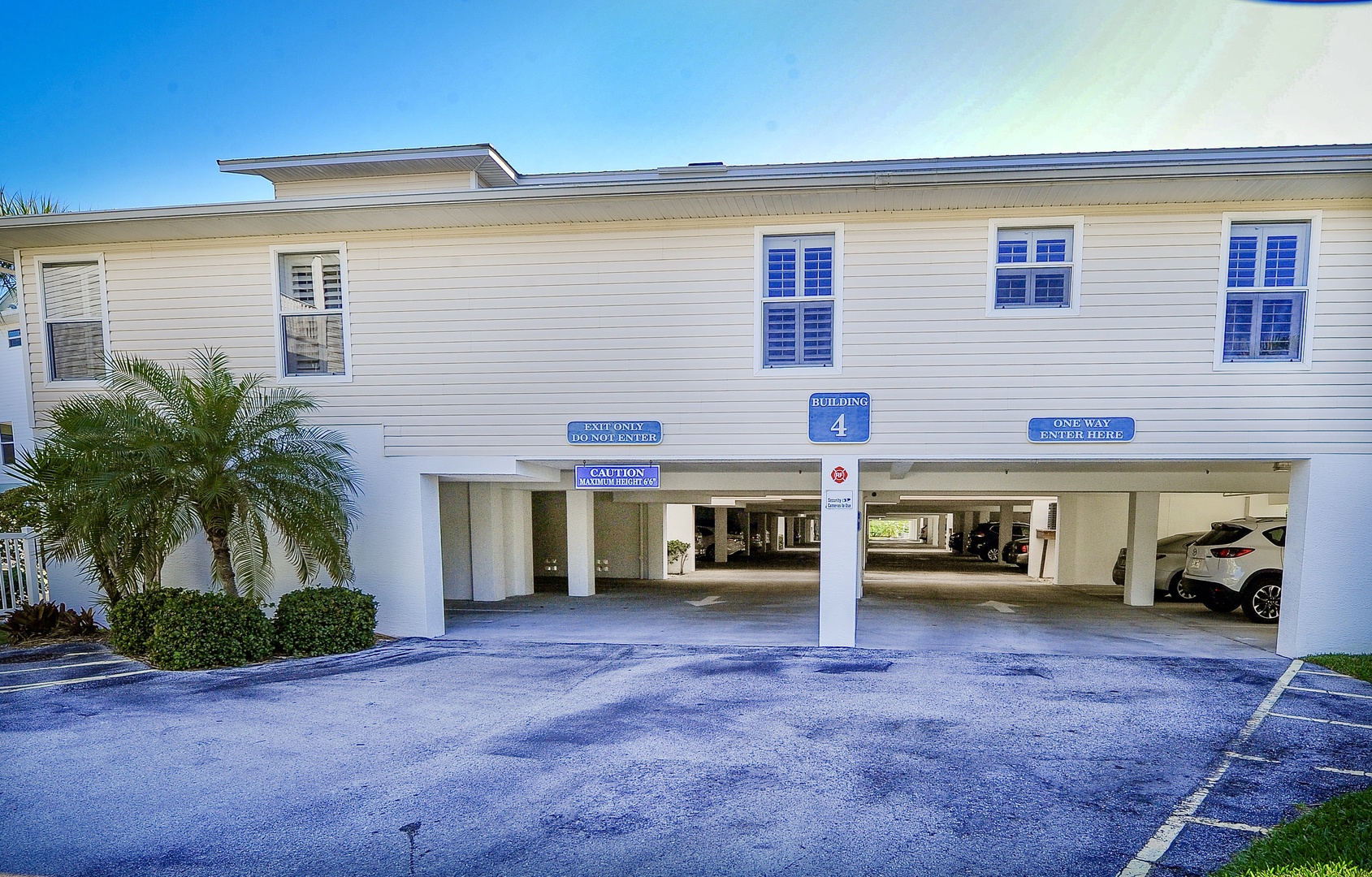 This 1st floor end condo is Captains Cove 401 with covered parking garage