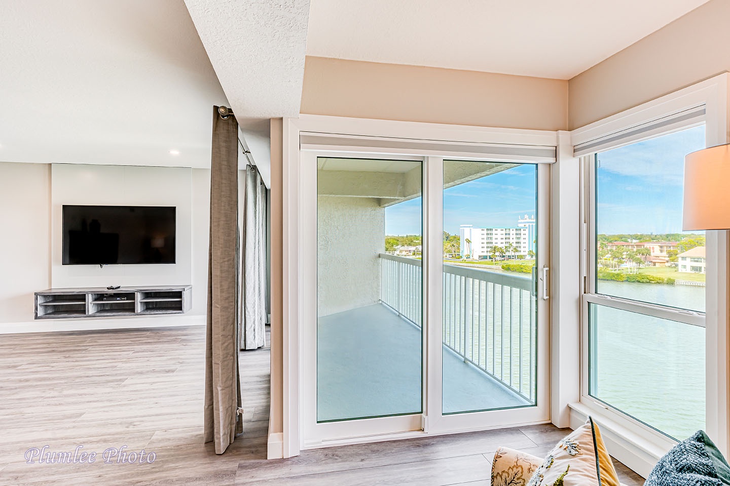 Master bedroom has a nook with a slider to balcony.