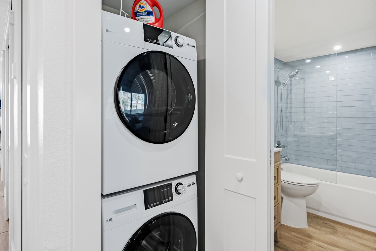Keep your wardrobe fresh with convenient in-unit laundry facilities, complete with modern washer and dryer.