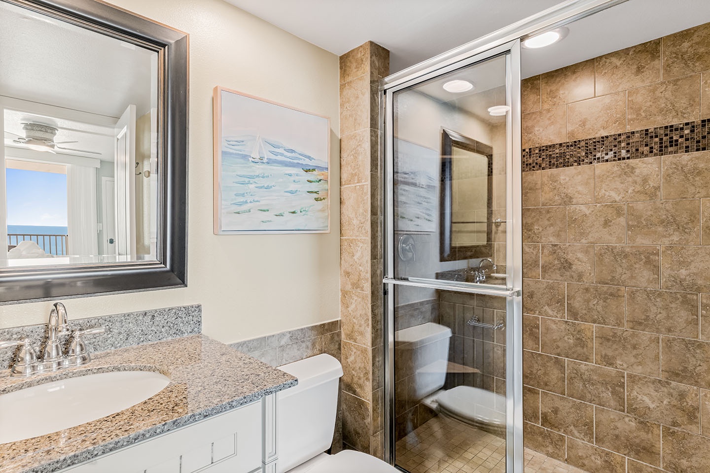 Master bathroom with step-in shower