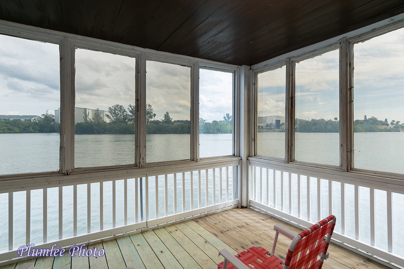 the 1st Floor screened in Porch with views of the Intracoastal Waterway.