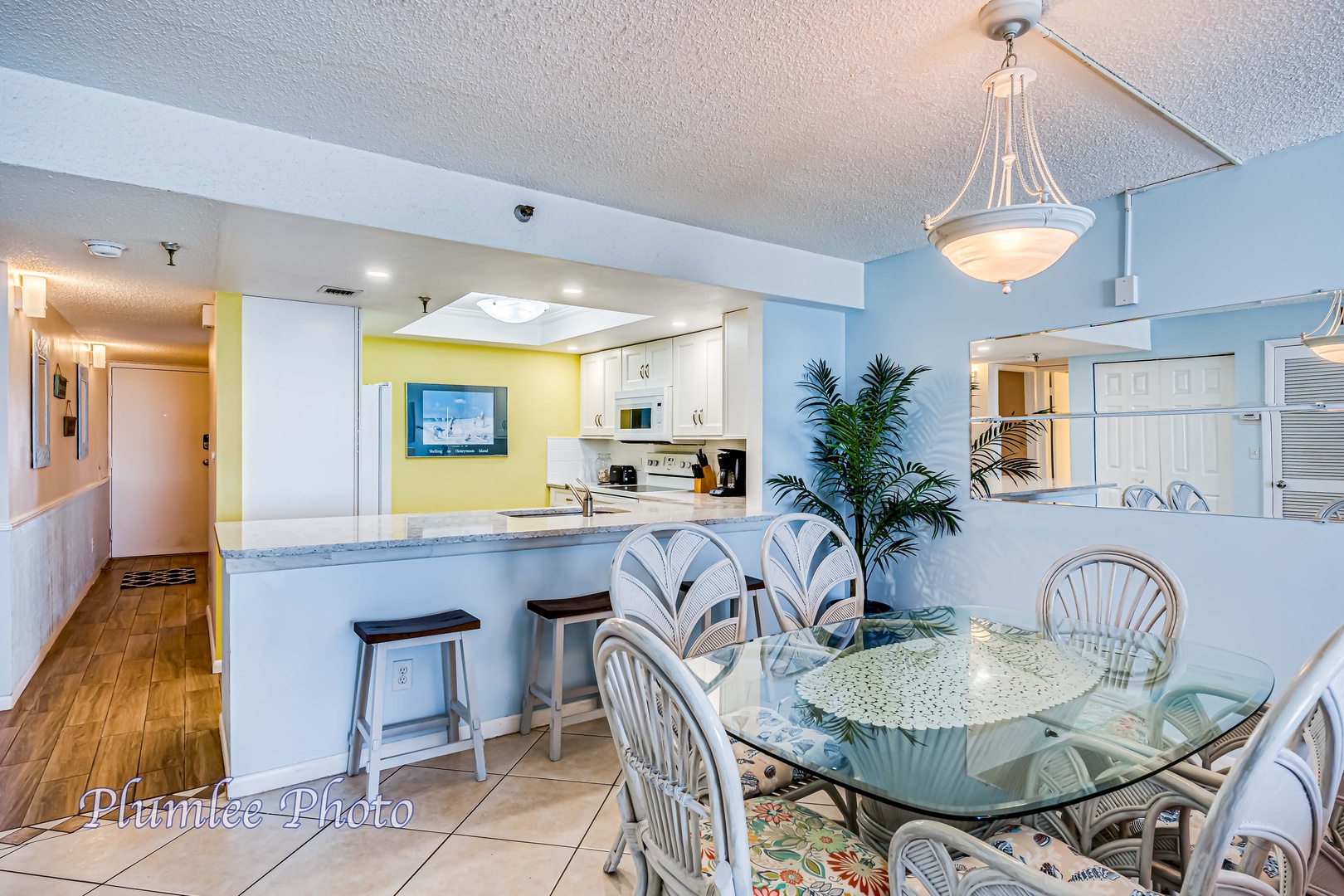 Solid floors throughout condo