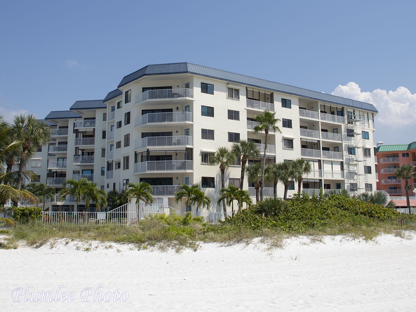 The beach side of the Beach Palms building.