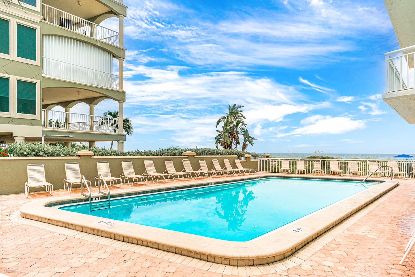 Heated beach side pool
