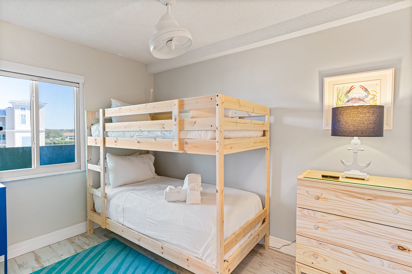 3rd bedroom has Twin bunks