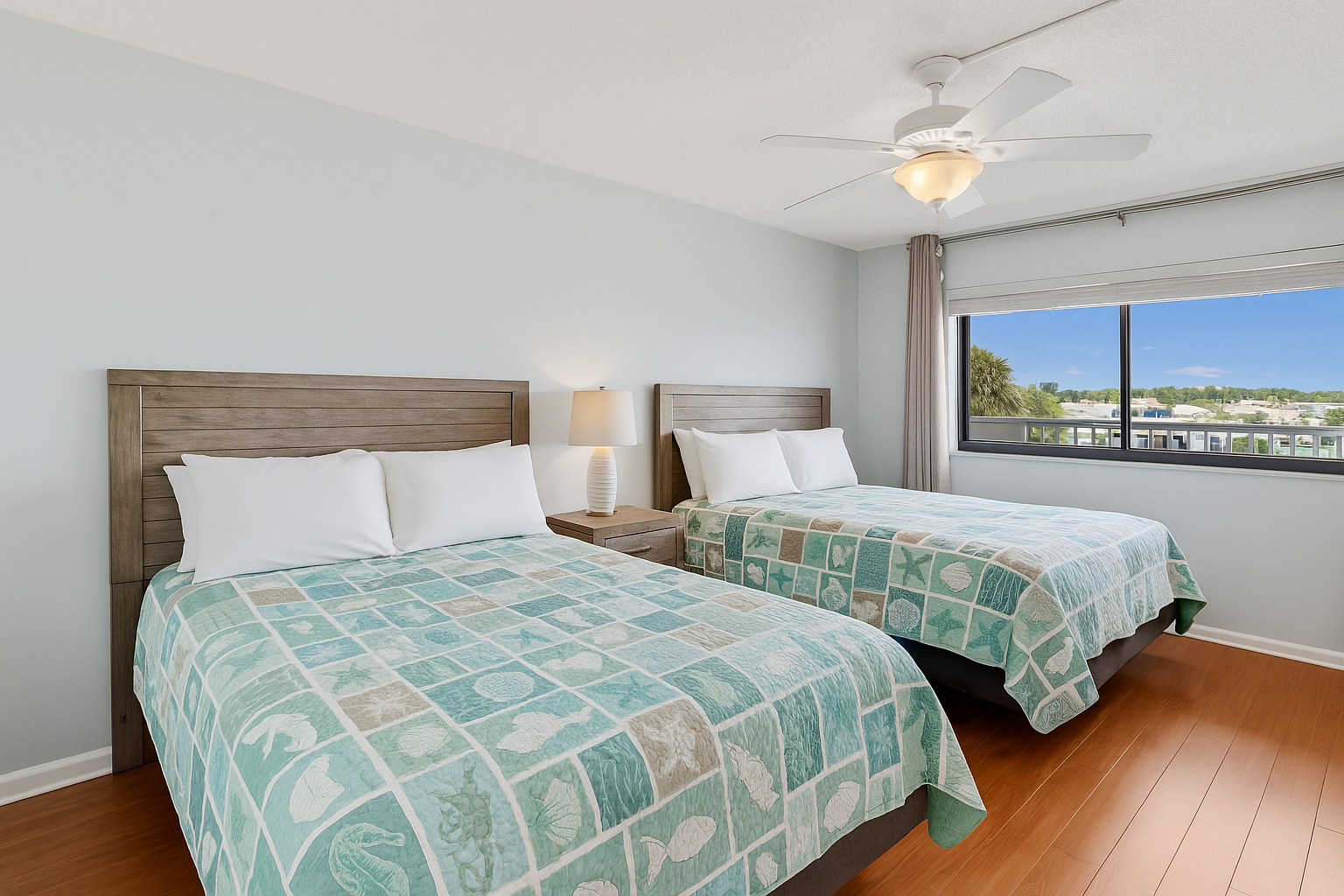 2nd bedroom has ceiling fan