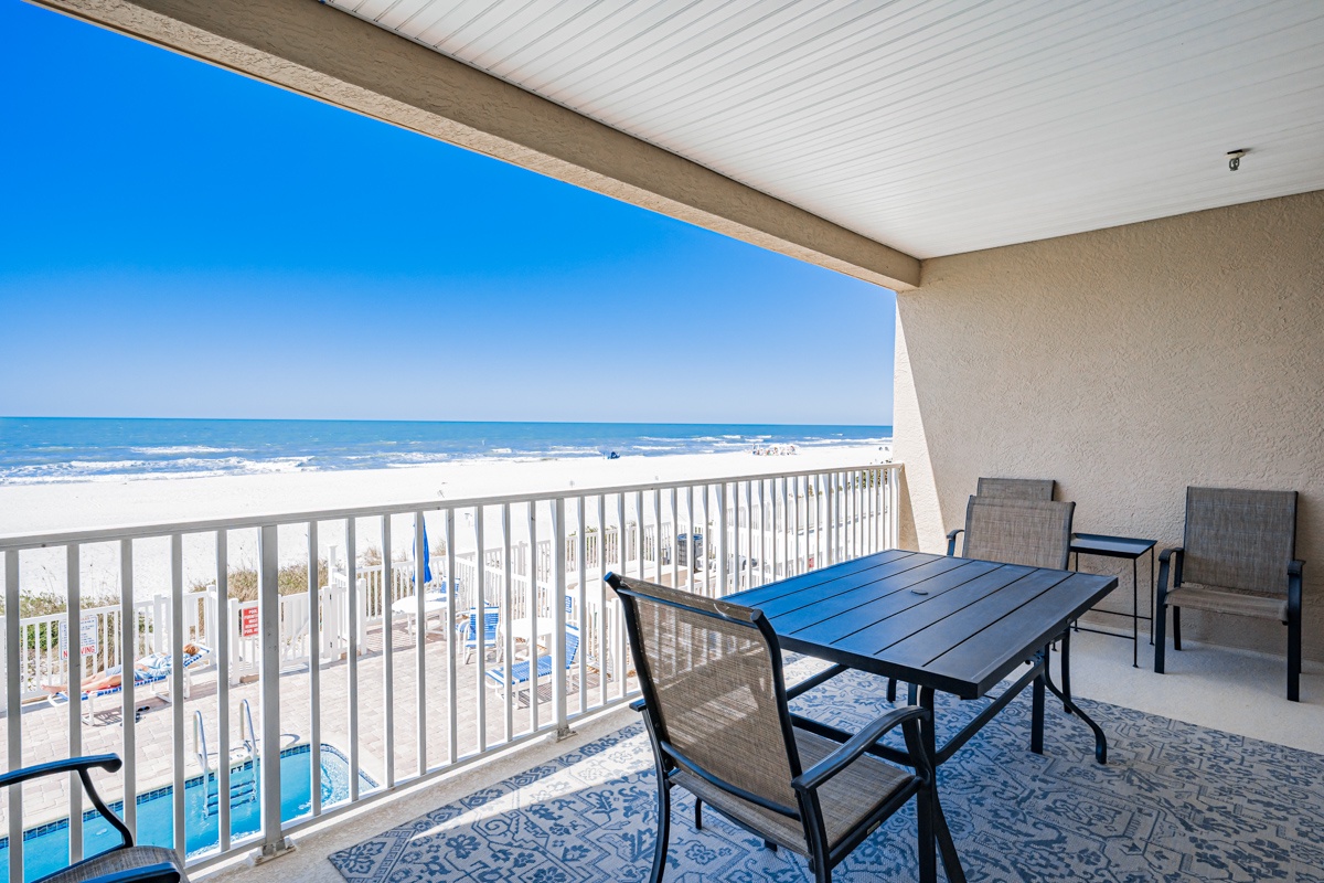 Wake up to stunning ocean views from your private balcony, where morning coffee and seaside dining create unforgettable moments.