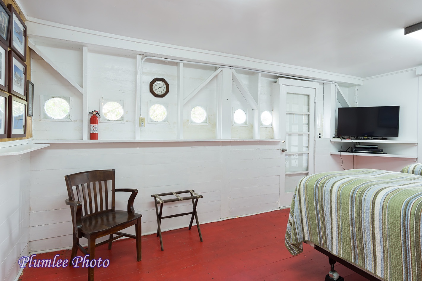 1st Floor.  Porthole windows in Bedroom 1.