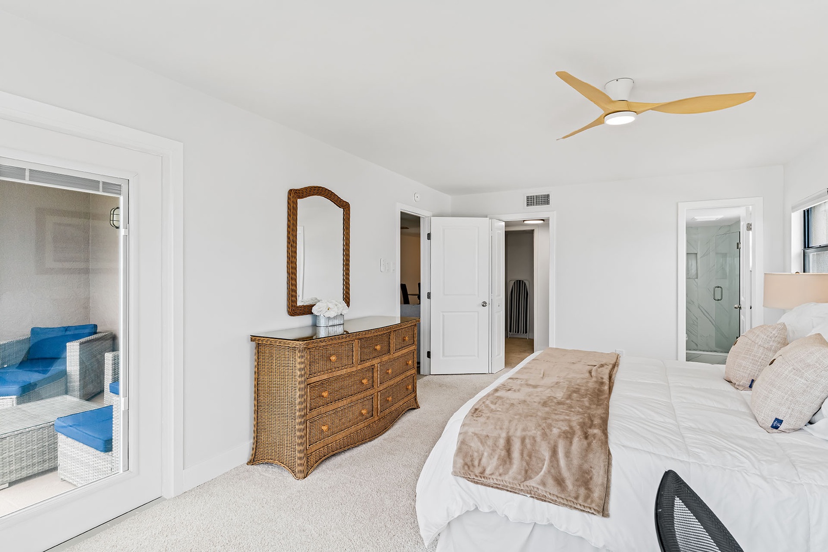 Primary bedroom has plenty of storage