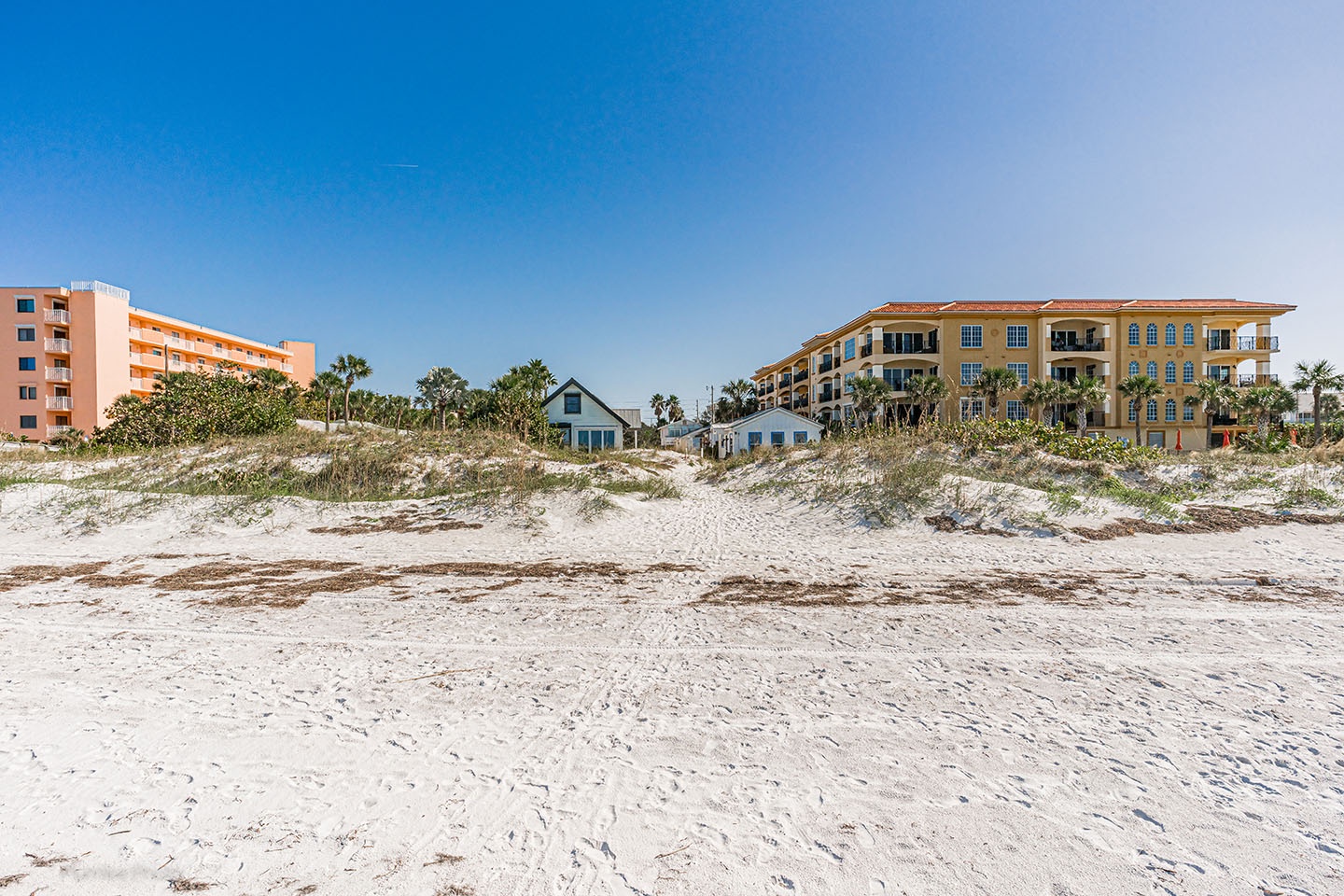 Wide sugary sand beach