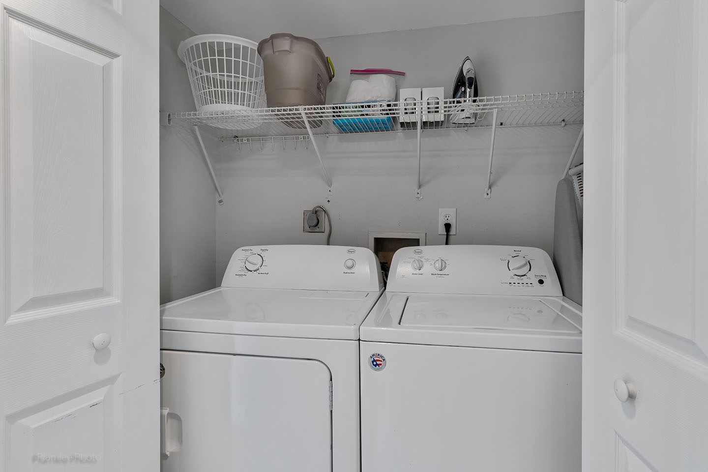 Full size washer and dryer in condo
