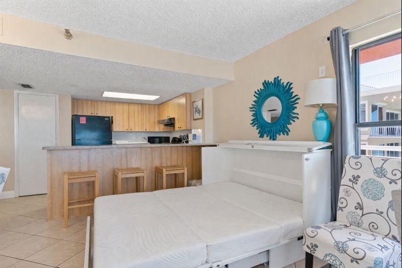 No need to move furniture to open murphy bed