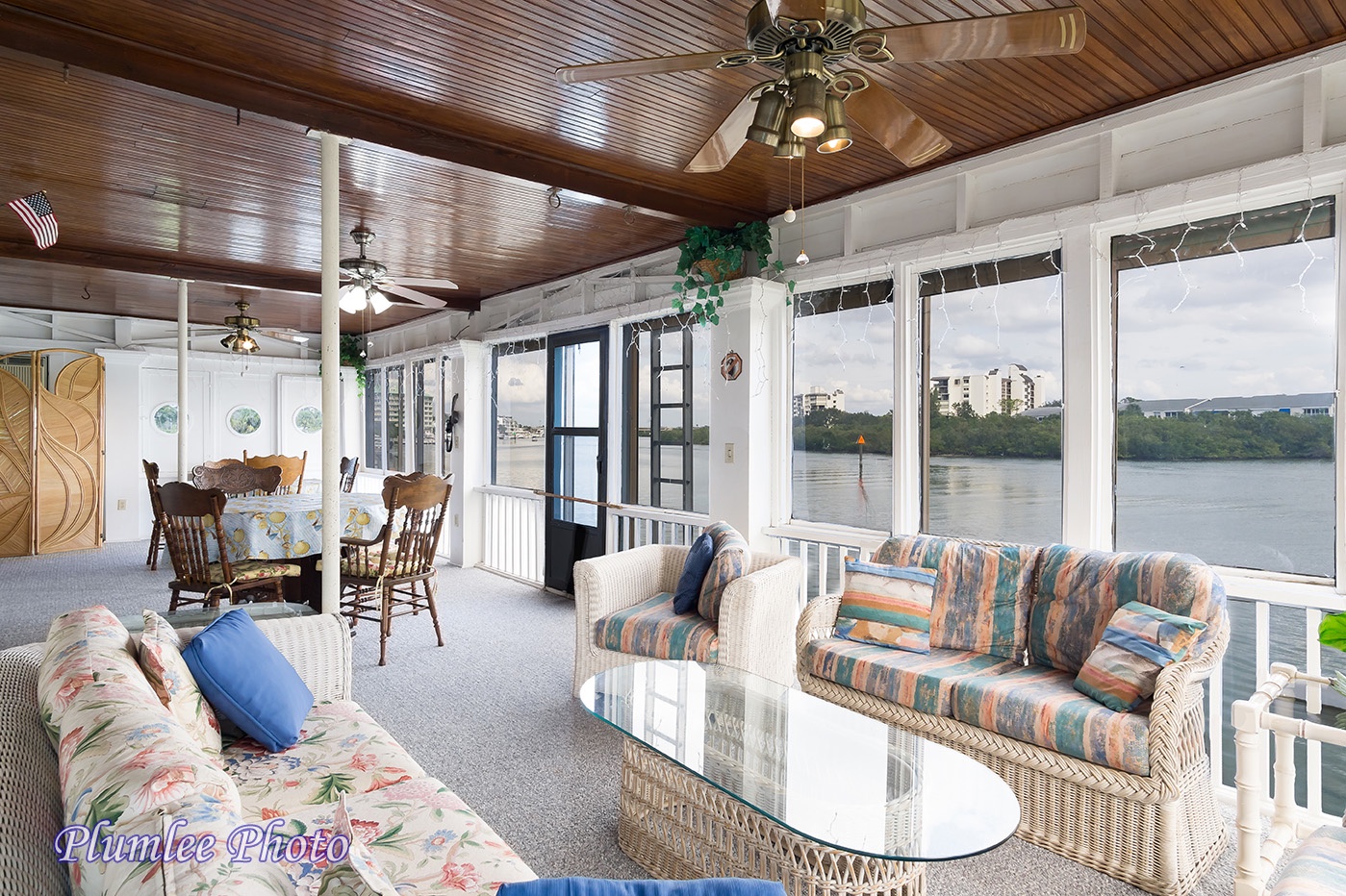 2nd Floor.  The Sunroom is a bright, open area with sweeping views of the Intracoastal Waterway.