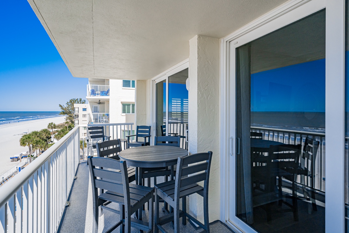 Step onto your private balcony where ocean breezes and stunning beach views create the perfect backdrop for morning coffee or evening drinks.