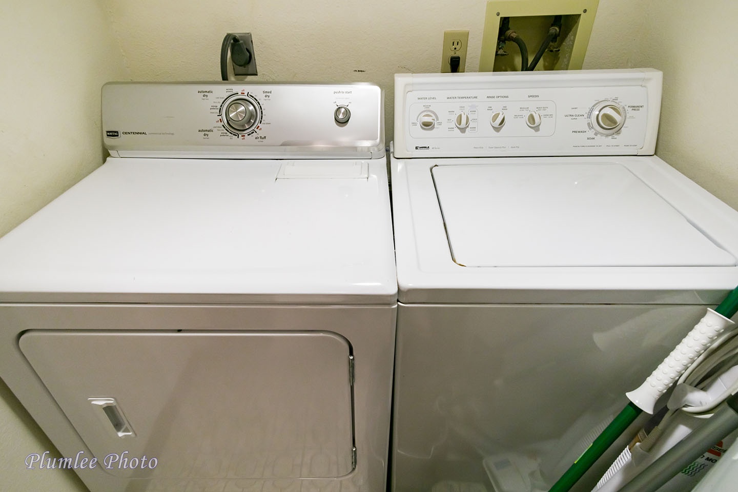 Ensuite washer and dryer.