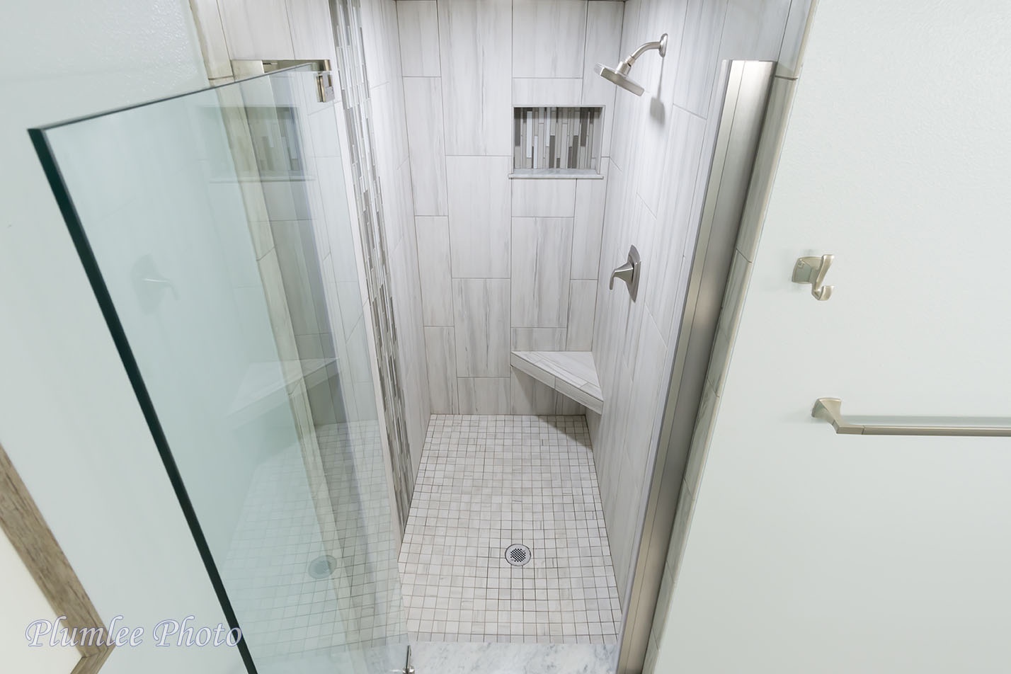 Ensuite has step-in shower