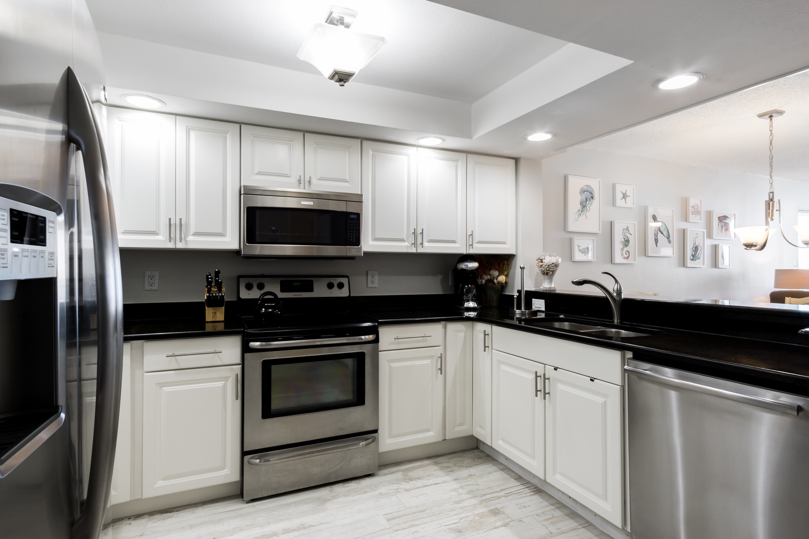 Updated kitchen with stainless