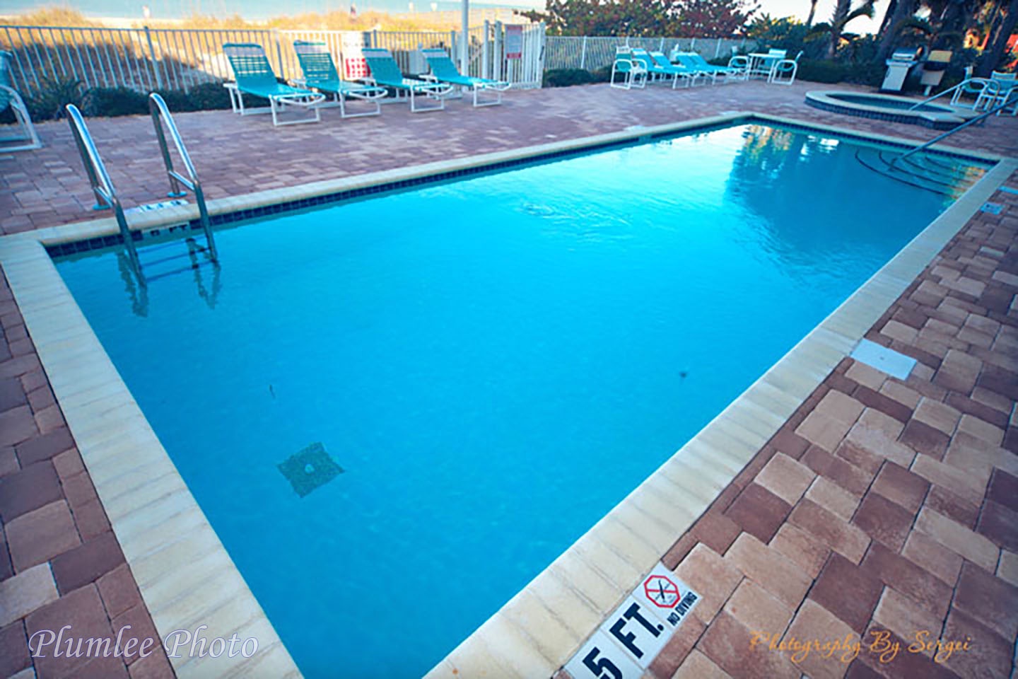 The pool at Oceanway condo complex.