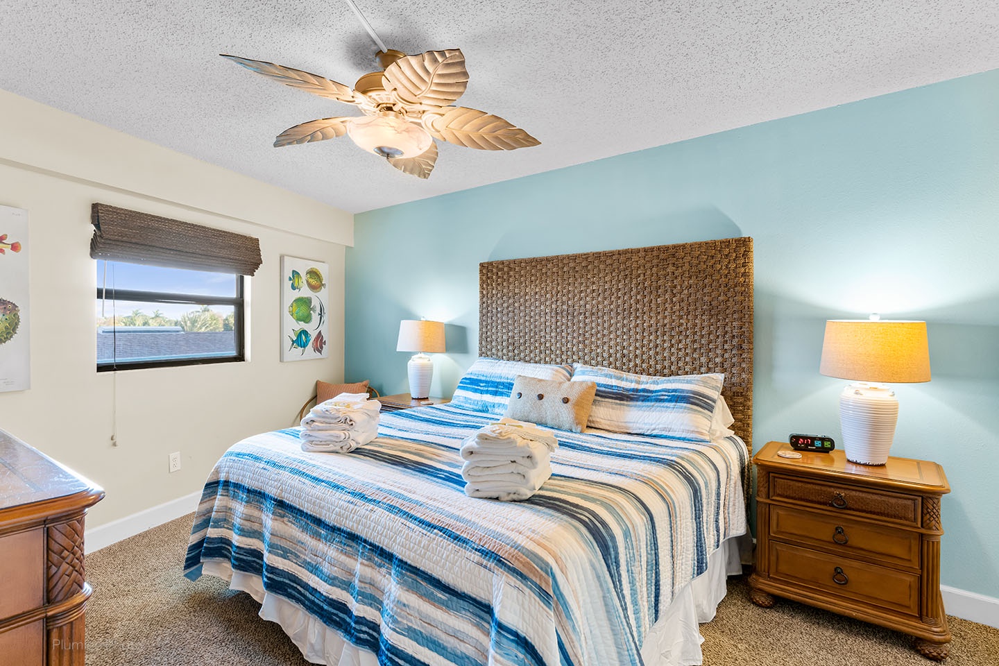 Tropical themed bedroom